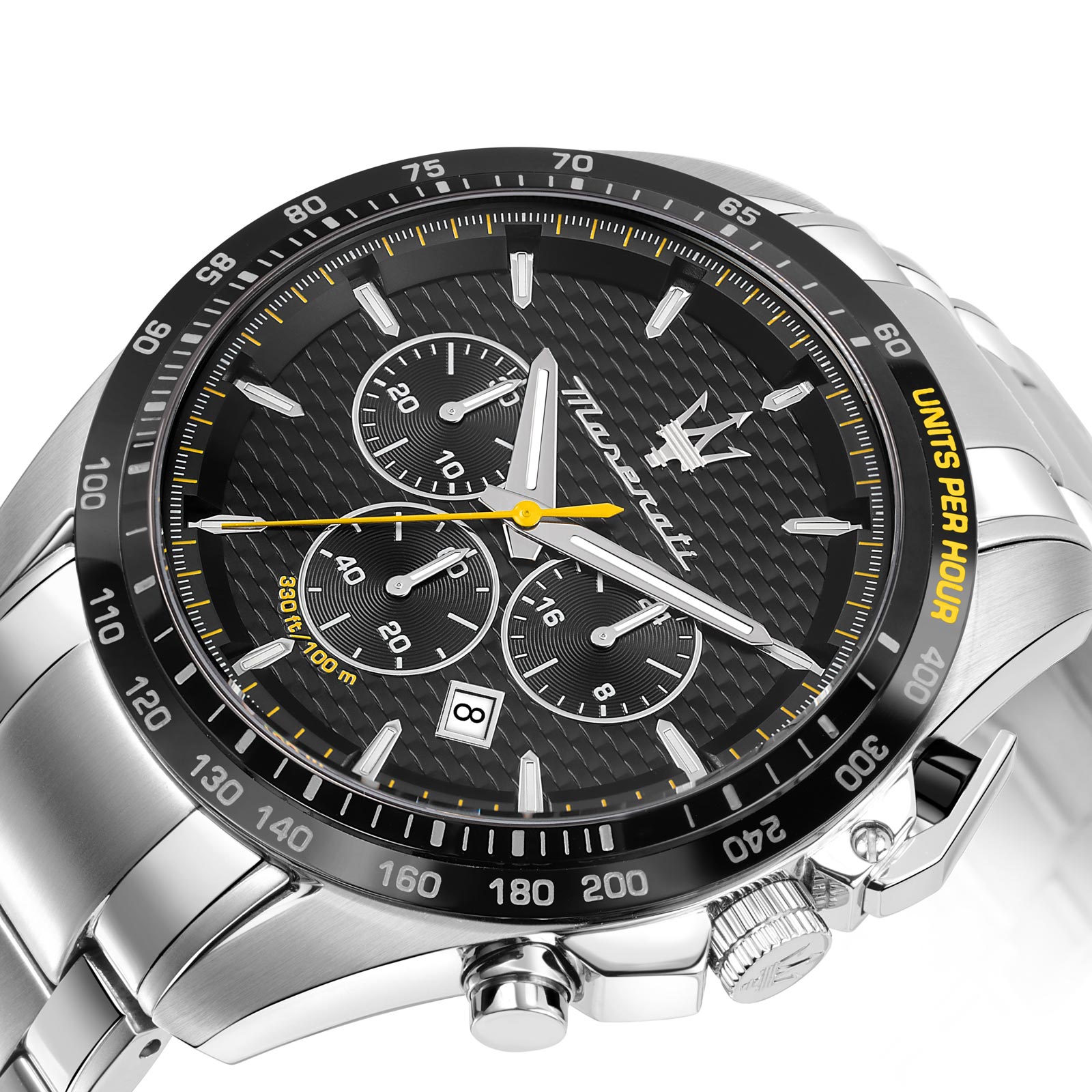 Maserati Traguardo metallband svart/stål  - R8873612042