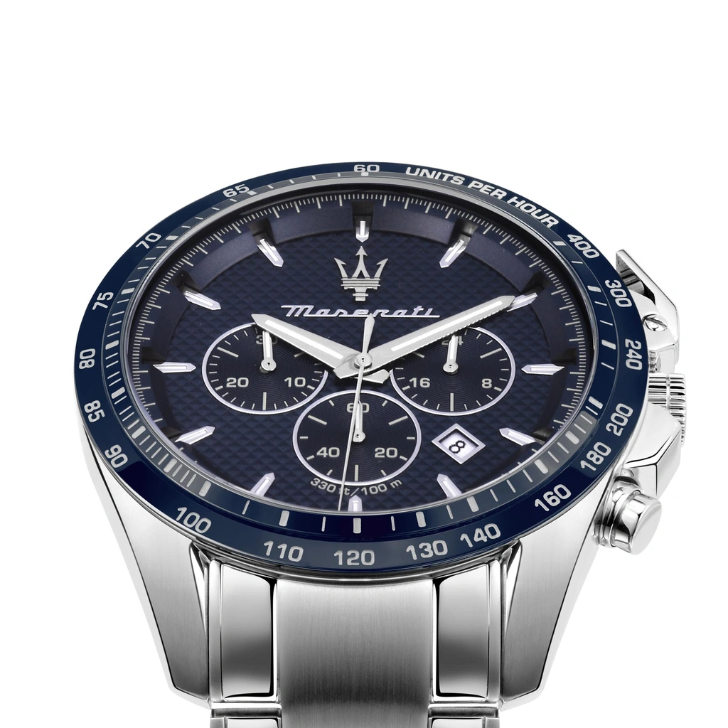 Maserati Traguardo metallband blå/stål  - R8873612043
