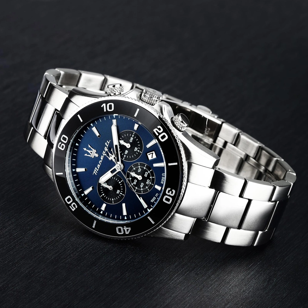 Maserati Competizione metallband blå/stål  - R8873600009