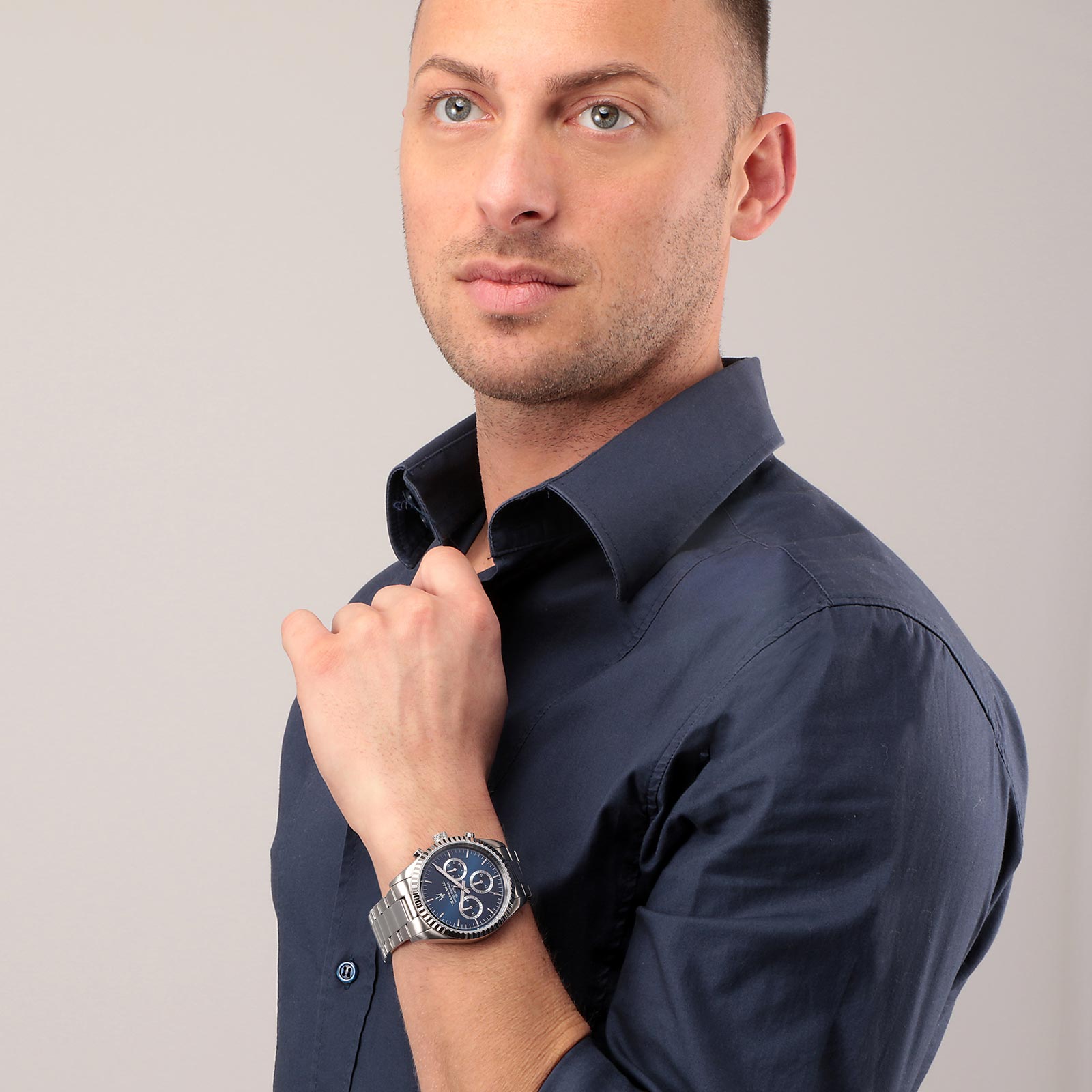 Maserati Competizione metallband blå/stål  - R8853100022