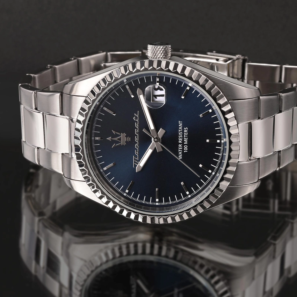 Maserati Competizione metallband blå/stål  - R8853100029