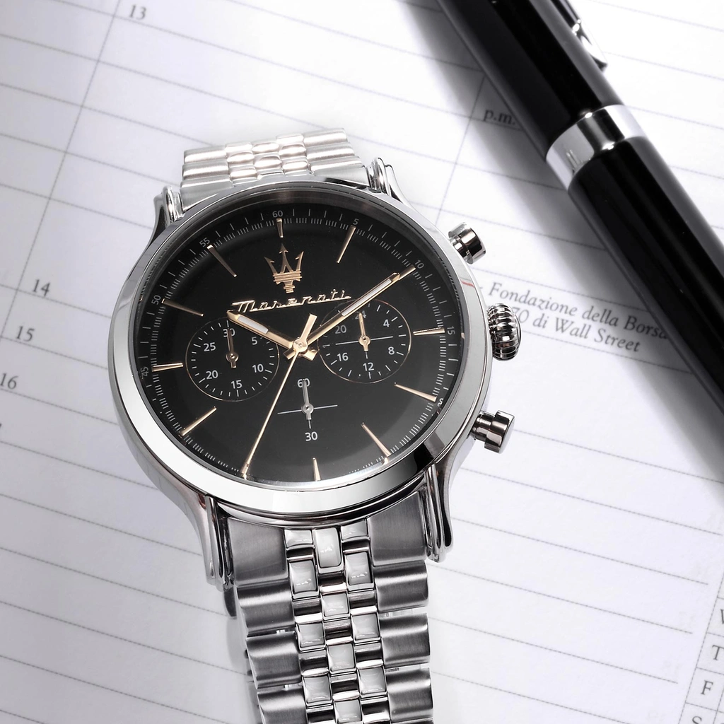 Maserati Epoca metallband svart/stål  - R8873618017