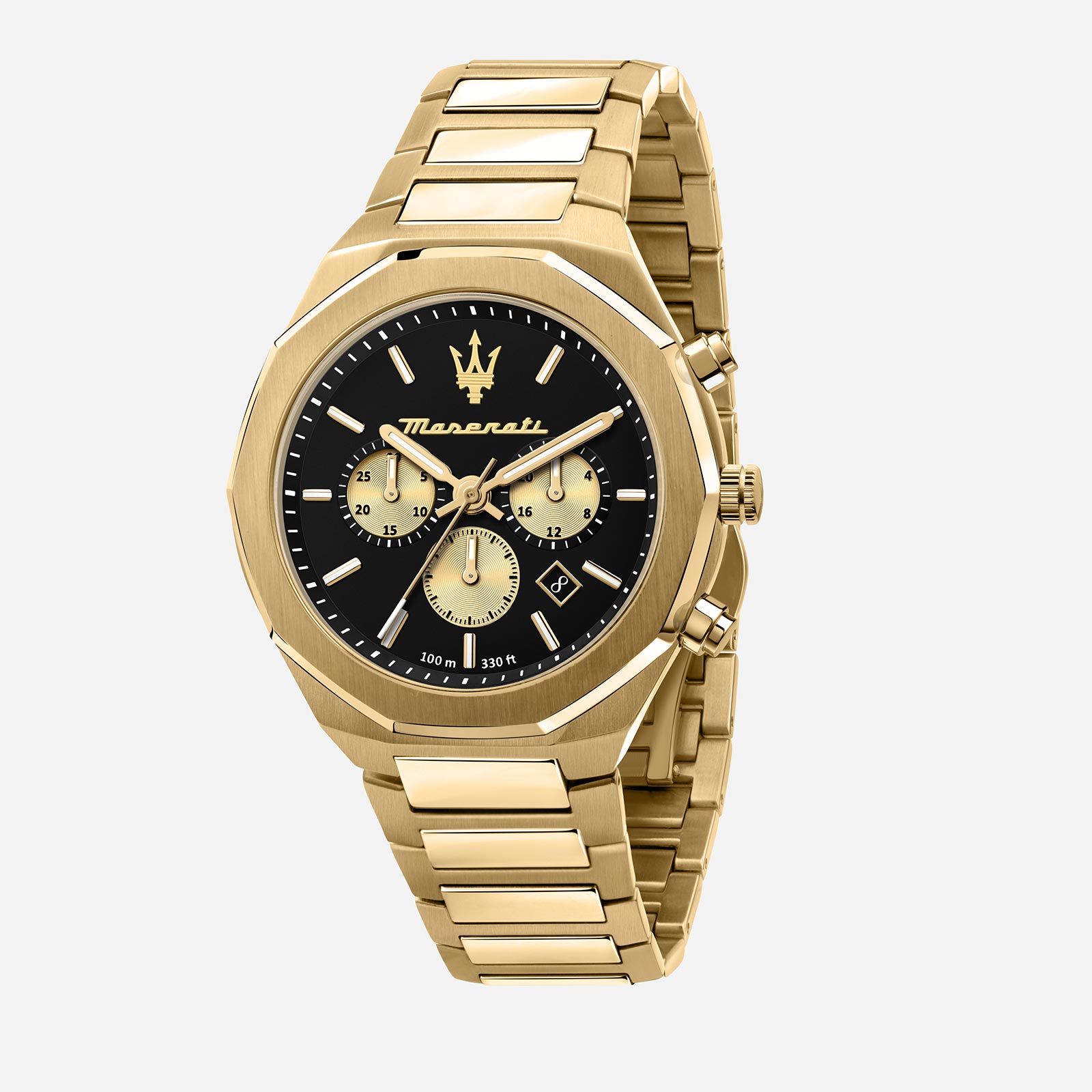 Maserati Stile metallband svart/guld  - R8873642001