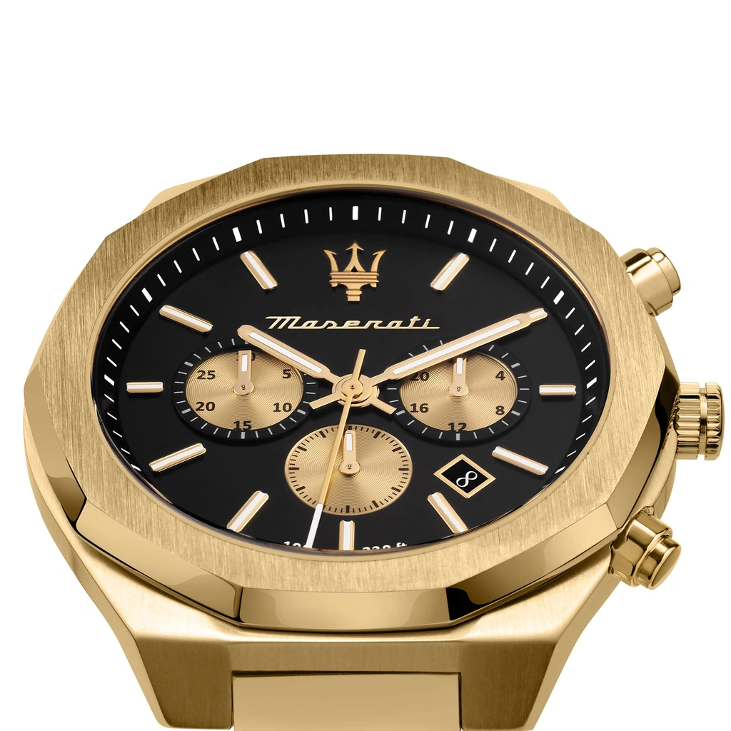 Maserati Stile metallband svart/guld  - R8873642001