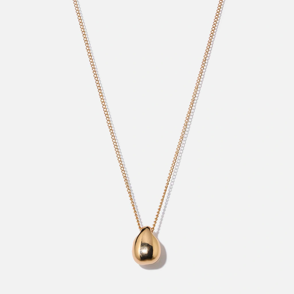 Guldfärgat halsband Chunky droppe 42cm