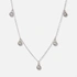 Silverfärgat halsband med fem cirklar 42cm