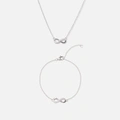 Set i äkta silver armband & halsband, infinity