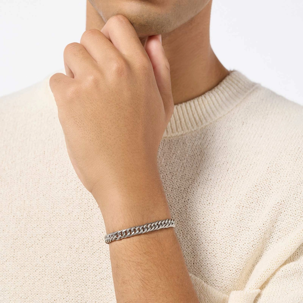 Stålarmband junior 7mm pansar 15cm