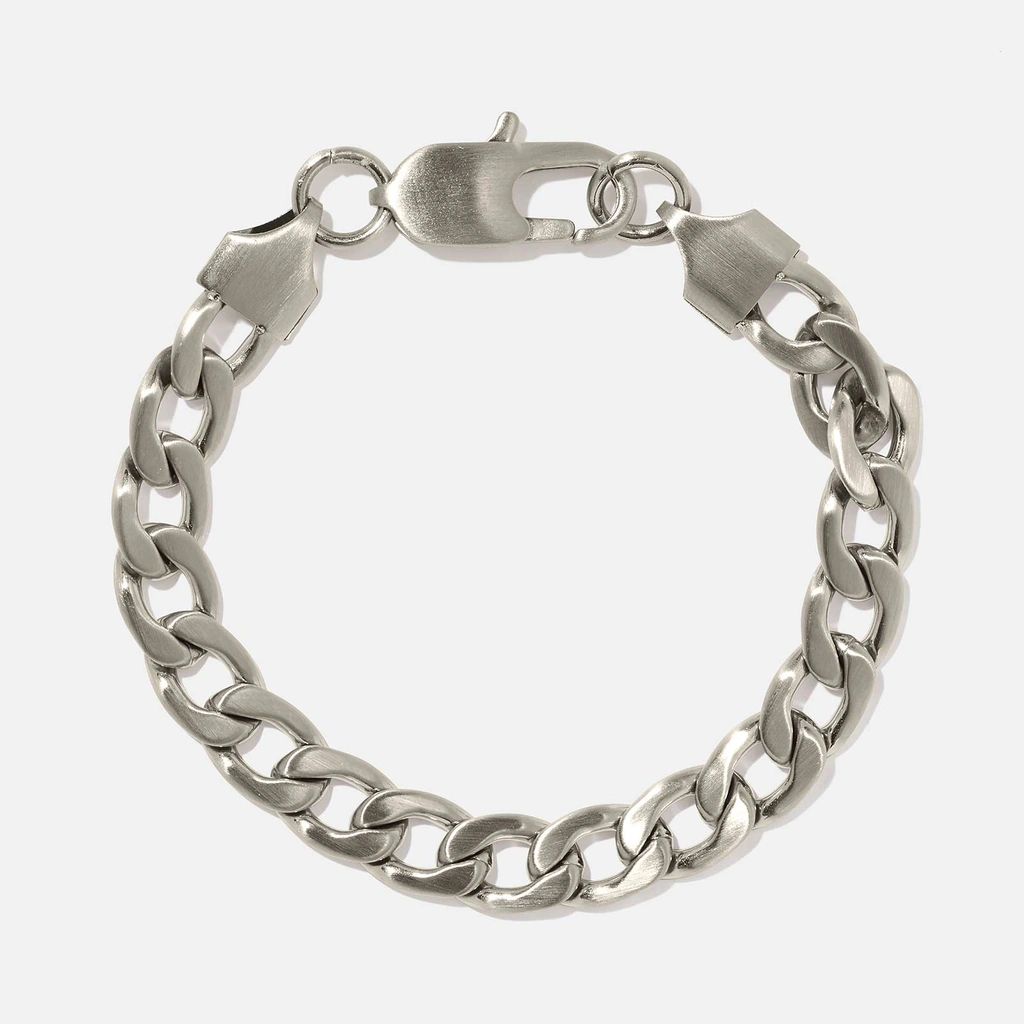 Stålarmband junior 7mm platt pansar 17cm