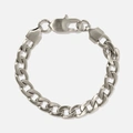 Stålarmband junior 7mm platt pansar 17cm