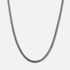 Silverhalsband herr 4mm platt pansar 57cm