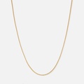 Guldpläterat stålhalsband herr - Box Chain 55cm