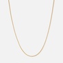 Guldpläterat stålhalsband herr - Box Chain 55cm