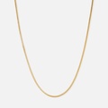 Guldpläterat stålhalsband herr - ormkedja 55cm
