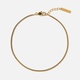 Guldpläterat stålarmband herr - Box Chain, 18cm