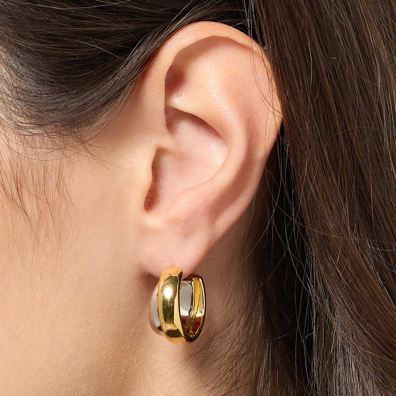 Bicolorfärgade assyymetriska hoops