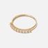 18k guldring halvallians - 9 Kubisk Zirkonia st. 18,5