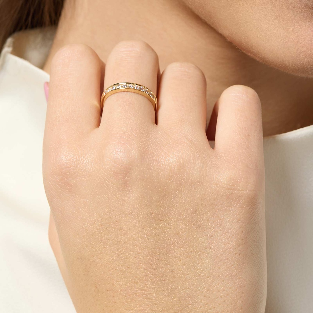 Ring 18k guld - kanalinfattad alliansring