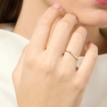 Smal ring 18k guld - platt bar st. 18,5