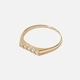 Ring 18k guld - fem Kubisk Zirkonia st. 18