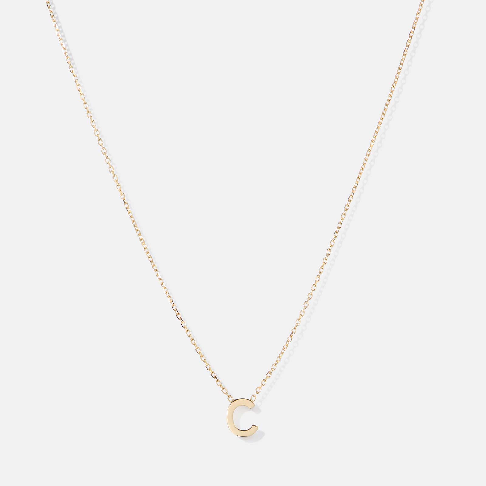 Halsband 9k guld - bokstav C, 43cm