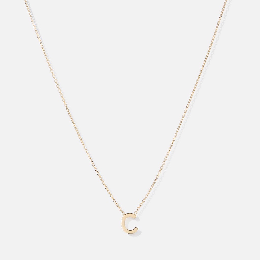 Halsband 9k guld - bokstav C, 43cm