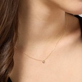 Halsband 9k guld - bokstav G, 43cm
