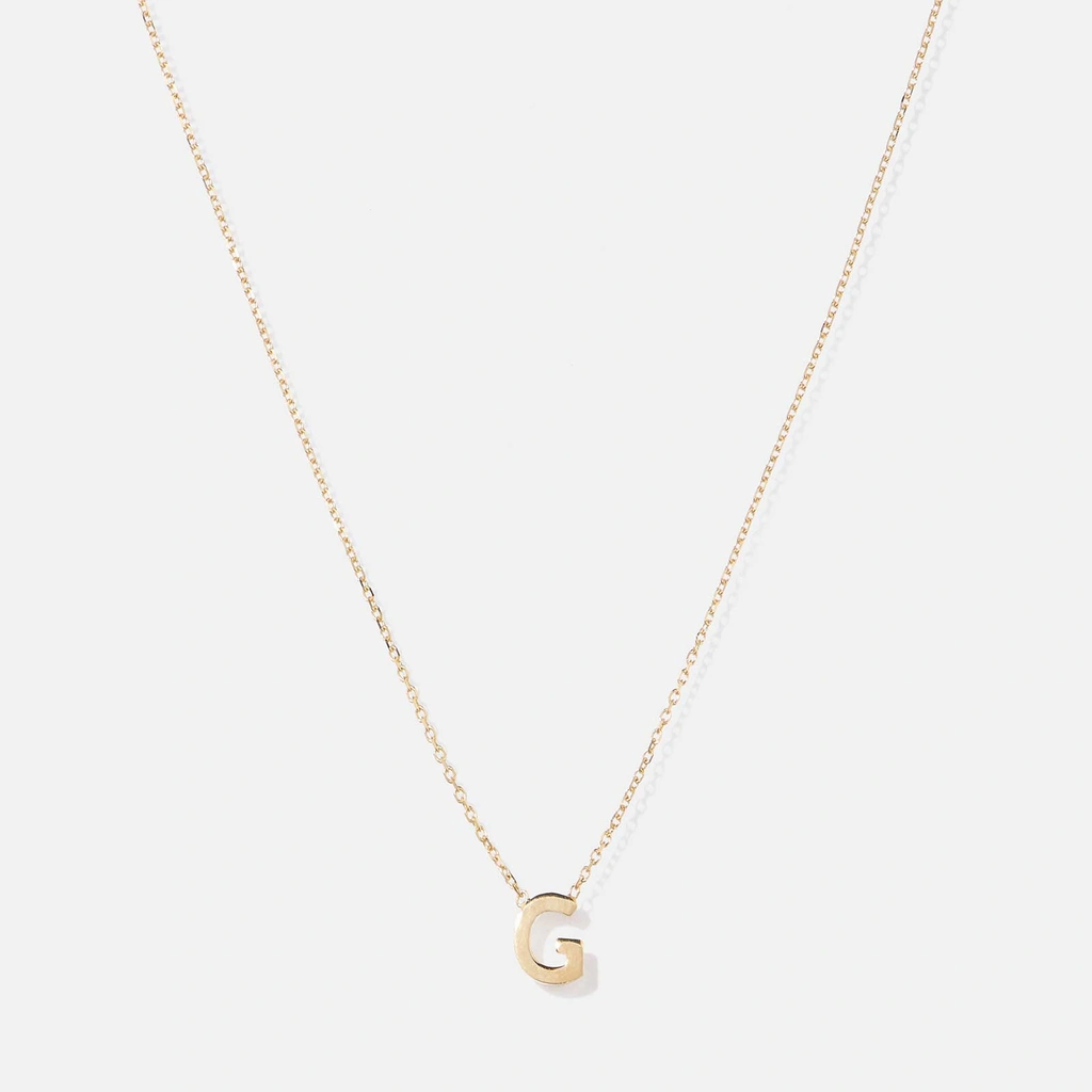Halsband 9k guld - bokstav G, 43cm