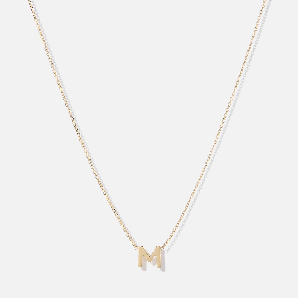 Halsband 9k guld - bokstav M, 43cm