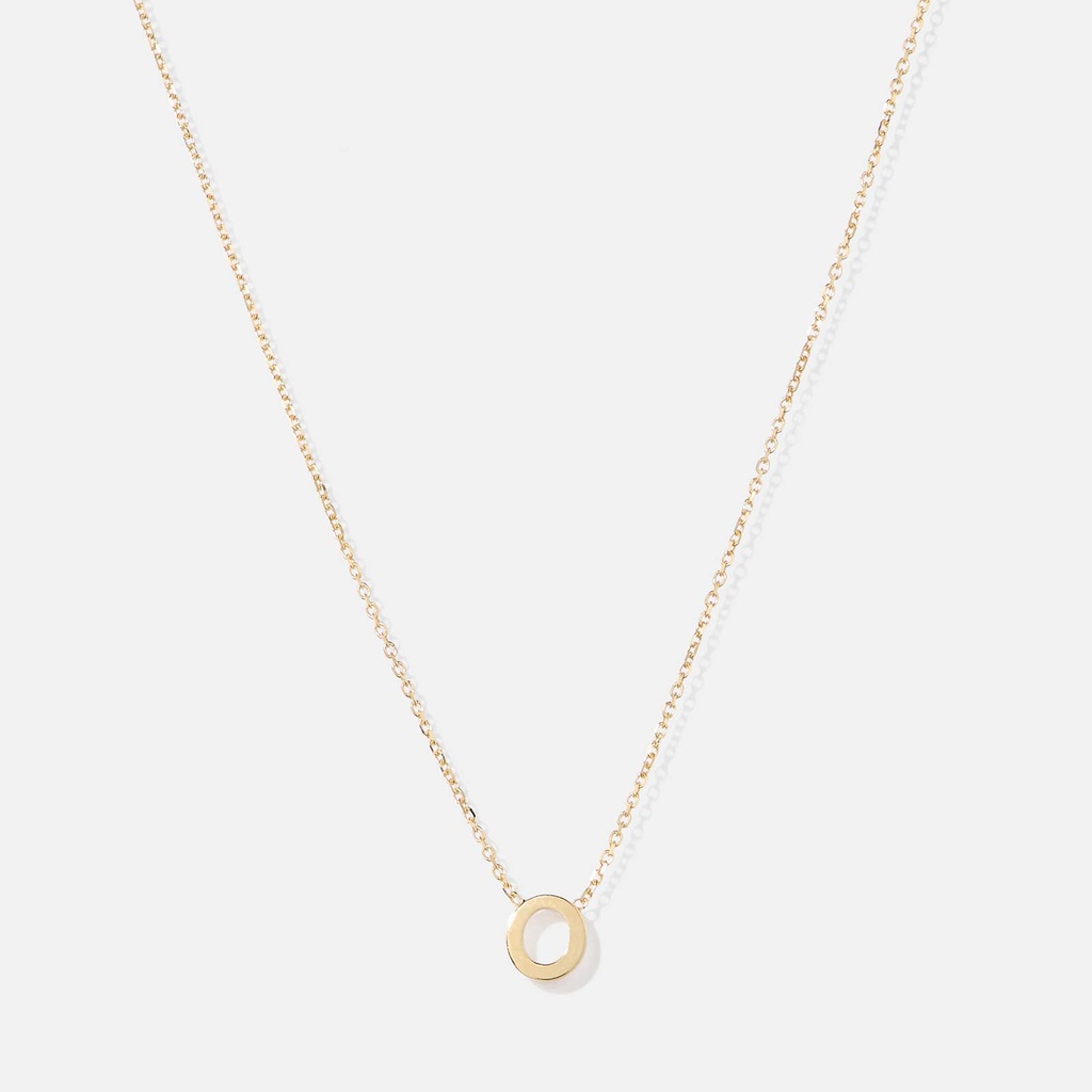 Halsband 9k guld - bokstav O, 43cm