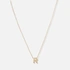 Halsband 9k guld - bokstav R, 43cm