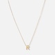 Halsband 9k guld - bokstav R, 43cm