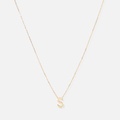Halsband 9k guld - bokstav S, 43cm
