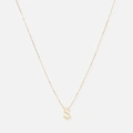 Halsband 9k guld - bokstav S, 43cm