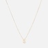 Halsband 9k guld - bokstav S, 43cm