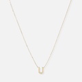 Halsband 9k guld - bokstav U, 43cm