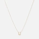 Halsband 9k guld - bokstav U, 43cm