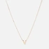 Halsband 9k guld - bokstav V, 43cm