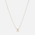 Halsband 9k guld - bokstav X, 43cm