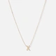 Halsband 9k guld - bokstav X, 43cm