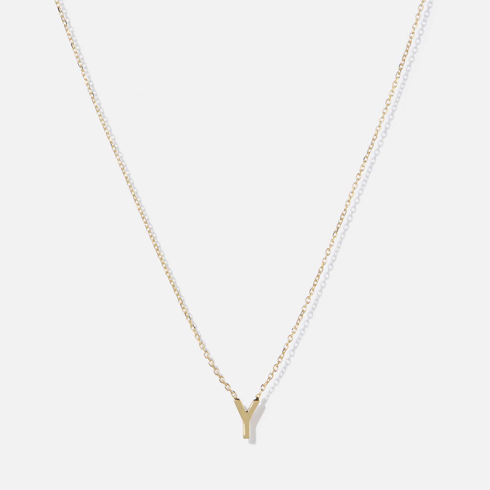 Halsband 9k guld - bokstav Y, 43cm