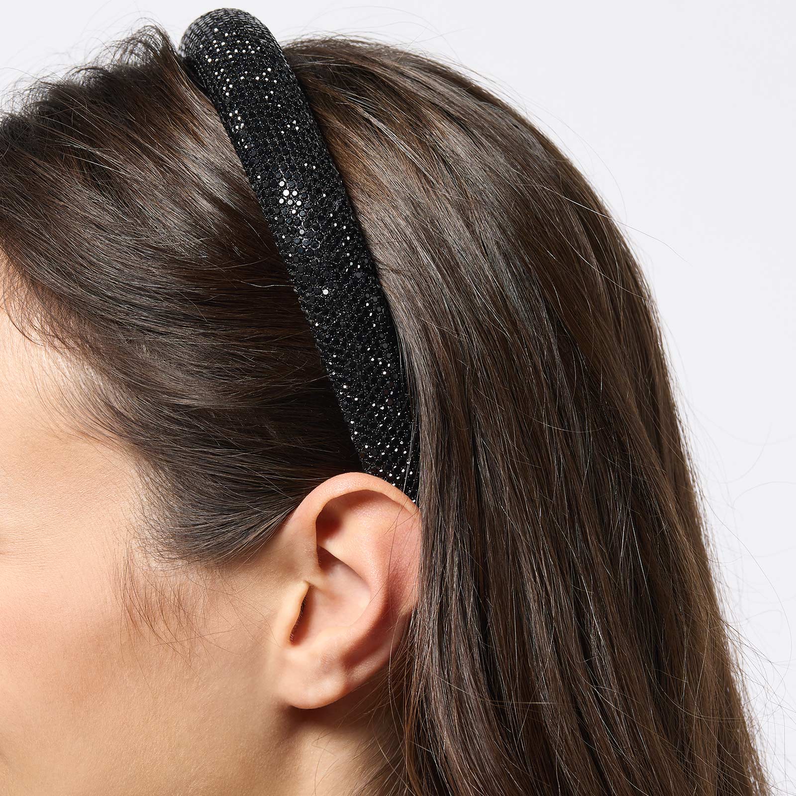 Svart glittrigt diadem