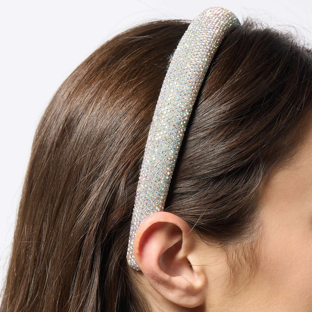 Vitt skimmrande glittrigt diadem