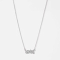 Silverfärgat halsband, LOVE - 42+6cm