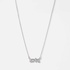 Silverfärgat halsband, LOVE - 42+6cm