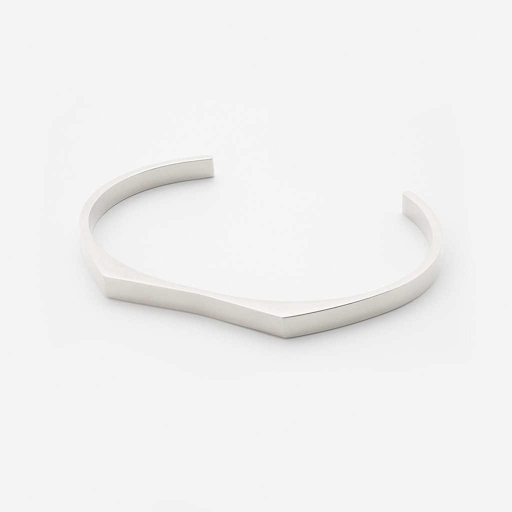 Guldpläterat stålarmband herr - Bangle med bricka