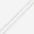 Halsband i silver, hjärtlänk 45cm