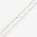 Halsband i silver, hjärtlänk 45cm