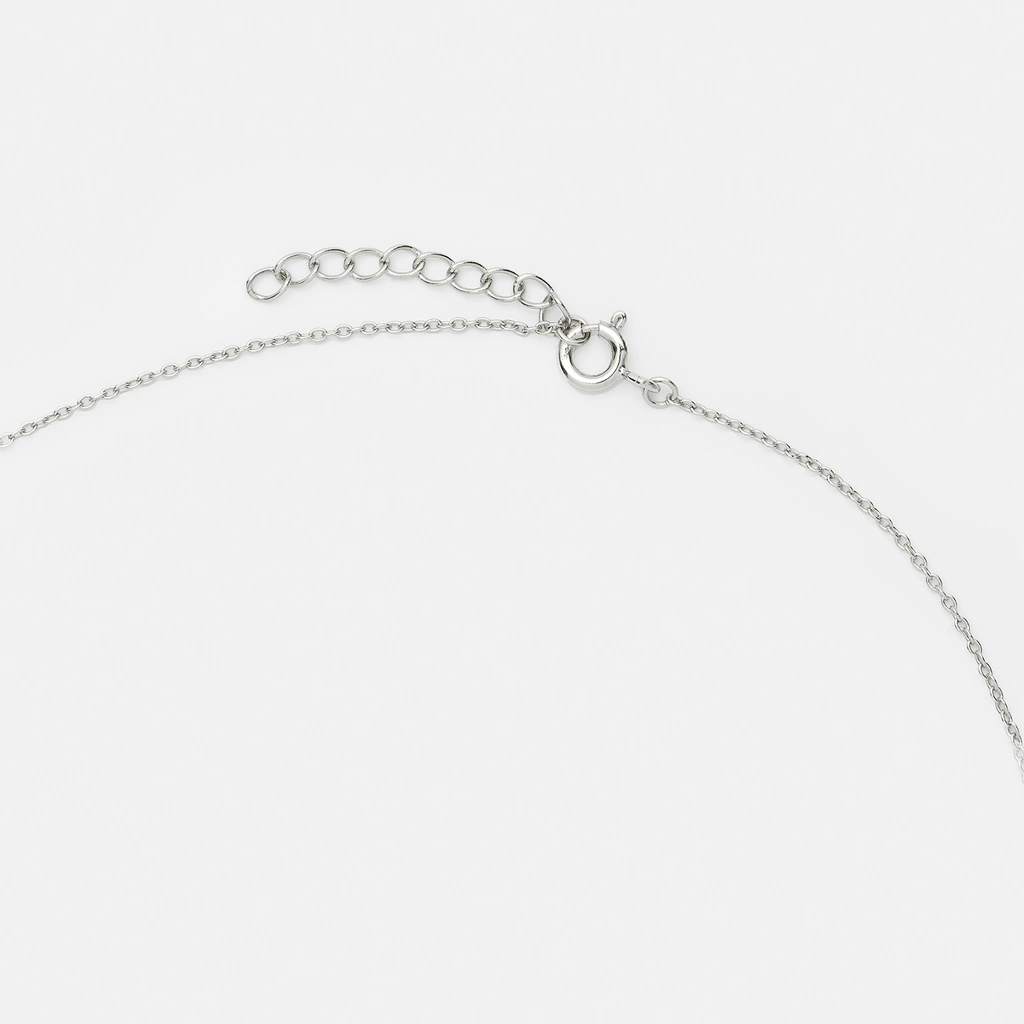 Halsband i silver - dubbelt hjärta, 42+3cm