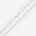 Silverhalsband herr, ankarkedja, 55cm
